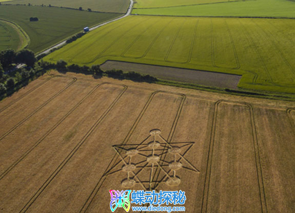 2017年6月16日英格兰Badbury Rings Dorset麦田怪圈