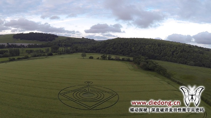2014年6月1日英国Hod Hill麦田怪圈