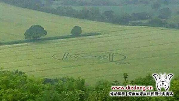 2014年6月1日英国Hod Hill麦田怪圈