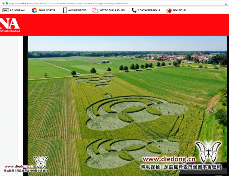 2019年6月18日法国Blaesheim near Strasbourg麦田怪圈