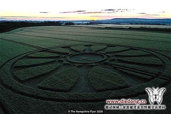 2020年6月14日英国Wiltshire at Barbury Castle麦田怪圈